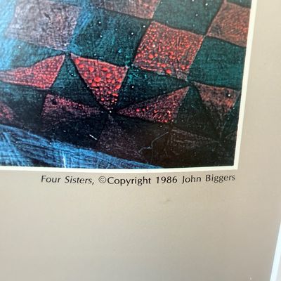 John Biggers Signed Print - African American Heritage Museum of Houston