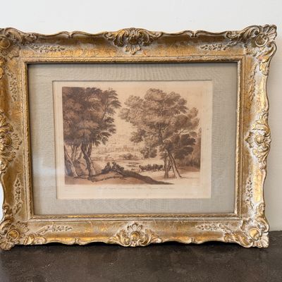 Richard Earlom After Claude Lorrain, Landscape with Figures and Cattle, Liber Veritatis Plate 77, 1810