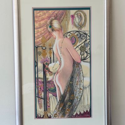 Mary Vickers (British 1940-) Serigraph Print Signed “Think Of Me” Framed