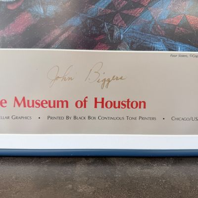 John Biggers Signed Print - African American Heritage Museum of Houston