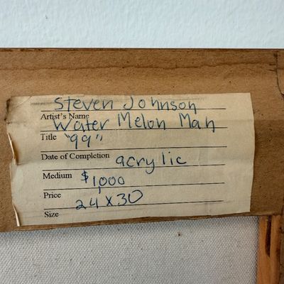 Steven Johnson Aryclic "Watermelon Man" Original Painting