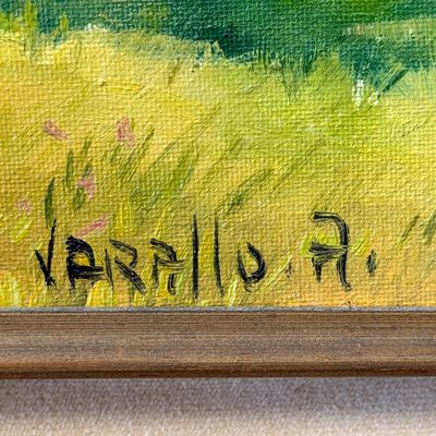 Antonietta Varallo “Paese Toscano” 1976 Signed Italian Oil Painting