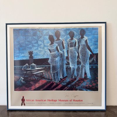 John Biggers Signed Print - African American Heritage Museum of Houston