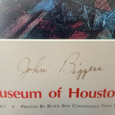 John Biggers Signed Print - African American Heritage Museum of Houston