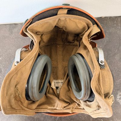 Vintage 1968 U.S. Navy Flight Deck Crewman Protective Helmet – USS Intrepid VF-31 Tomcatters