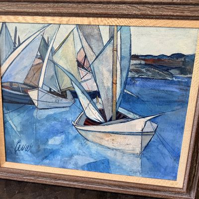 Charles Levier, Oil Painting, Original, Damaged