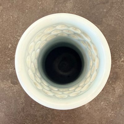 Korean celadon (Cheongja) studio porcelain vase crafted by the master artisan Cheongsen (青泉 / 청샘).