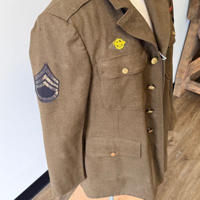 WWII Army Coat With Medals