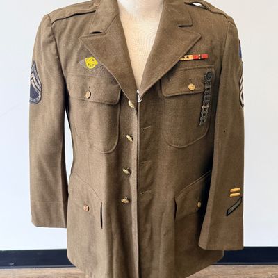 WWII Army Coat With Medals