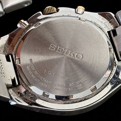 Seiko 2 Tone Chronograph Blue Dial Men’s Watch
