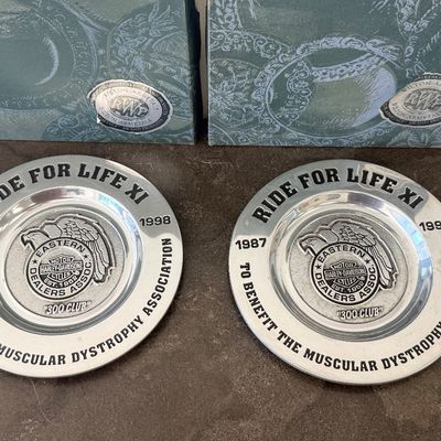 1998 Harley-Davidson / MDA "300 Club" Ride for Life XI Pewter Plates