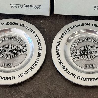 1995 Harley-Davidson / MDA "Ride for Life VIII" Pewter Plates