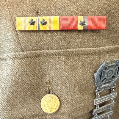 WWII Army Coat With Medals