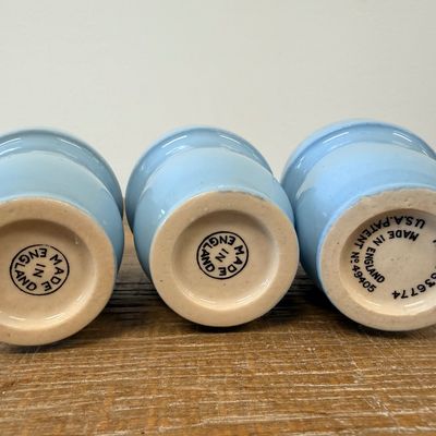 Lot of 5 Antique 1920s Ceramic Screw-Top Egg Coddlers