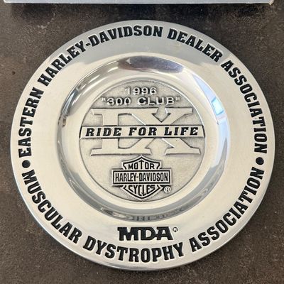 1996 Harley-Davidson / MDA "300 Club" Ride for Life IX Pewter Plate