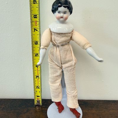 Antique German "low-brow" china head doll