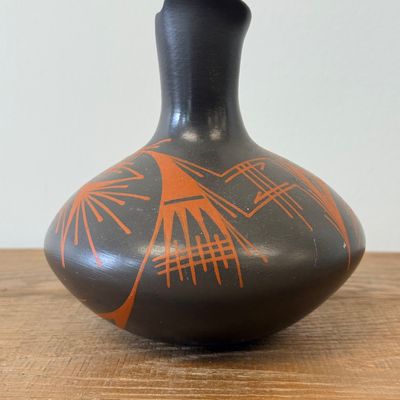 Signed Jorge Corona Guillen Mata Ortiz Blackware Olla Vase