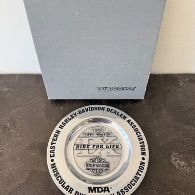 1996 Harley-Davidson / MDA "300 Club" Ride for Life IX Pewter Plate