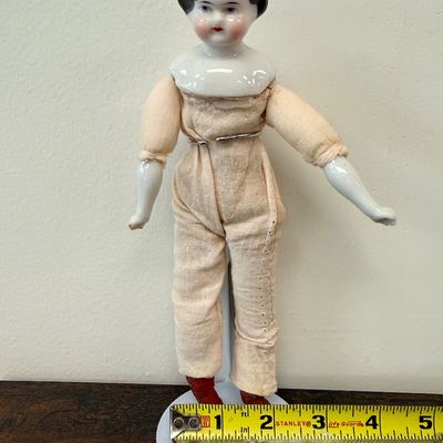 Antique German "low-brow" china head doll