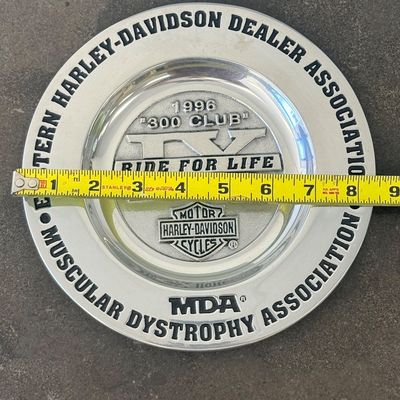 1996 Harley-Davidson / MDA "300 Club" Ride for Life IX Pewter Plate