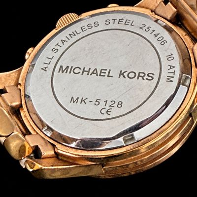 Michael Kors Runway Chronograph Rose Gold Stainless Steel Womens Watch MK5128