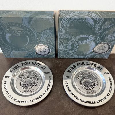 1998 Harley-Davidson / MDA "300 Club" Ride for Life XI Pewter Plates