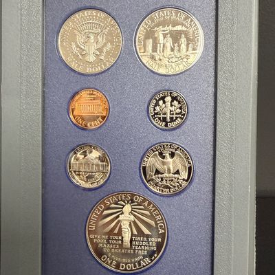 1986 United States Liberty Prestige Proof Coin Set with Silver Dollar