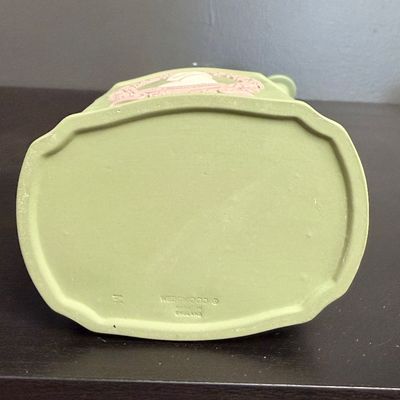 Wedgwood Sage Green Jasperware 1981 Royal Wedding Tea Caddy Jar with Lid