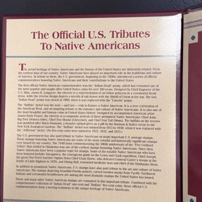 Official U.S. Tributes to Native Americans Coin & Stamp Collection Album
