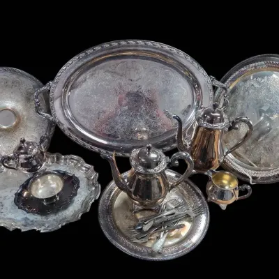 Plated Silver Collection, Oneida Kettles, Roger's, BMCO Benedict Manufacturing Company