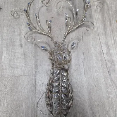 Holiday Lane Opulence iron and gem deer wall figurine