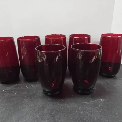 Ruby Glass Tumblers