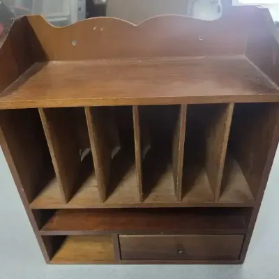 Vintage Wooden Wall-hung Letter and Mail Organizer