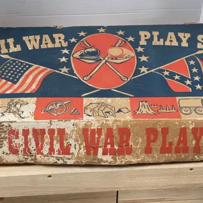 Vintage Civil War Play Set box, T. Cohn With Toys