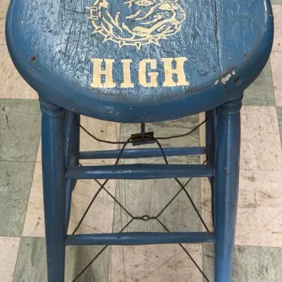 Vintage Streator High School Counter Stool