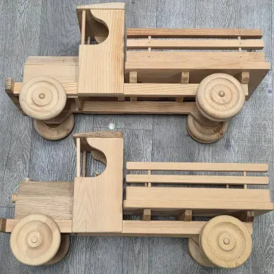 Set Of 2 BIG Wood Handmade Truck