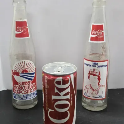 Collectable Coca-Cola Bottles & Can
