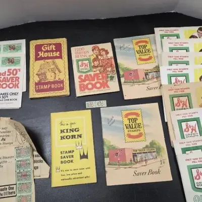 Vintage Stamp And Green Stamps Books