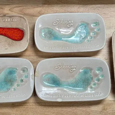 McCoy Pottery Shering Advertising Trays Set of Five
