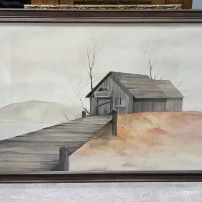 Water Color And Pencil Art With Frame