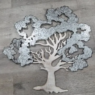 Rustic Metal and Wood Tree of Life