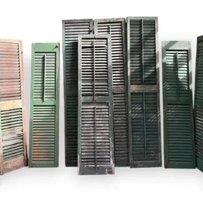 Antique Wooden Green Shutters