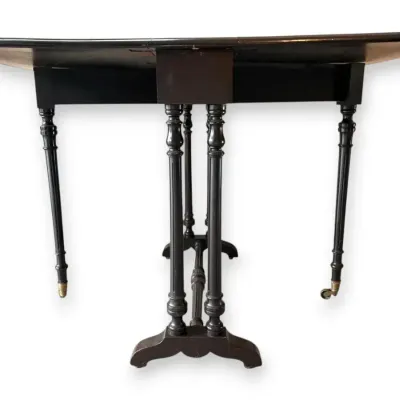 Victorian Ebonized Drop-leaf Gate Leg Table