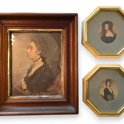 3 Vintage Portrait Prints