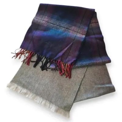 Plaid Lambswool Scarf Made In Great Britain & More