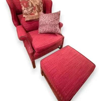 Wingback Chair w/ Ottoman 