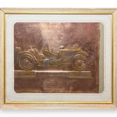 Framed Copper Embossed Art 