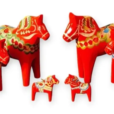 Swedish Handcrafted Dala Horses from Dalarna Province In Sweden