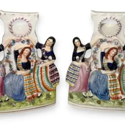 Antique Staffordshire “Three Graces” Figures 