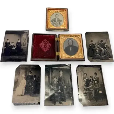 Antique Victorian Tintype Photographs (1 Dated 1888)
